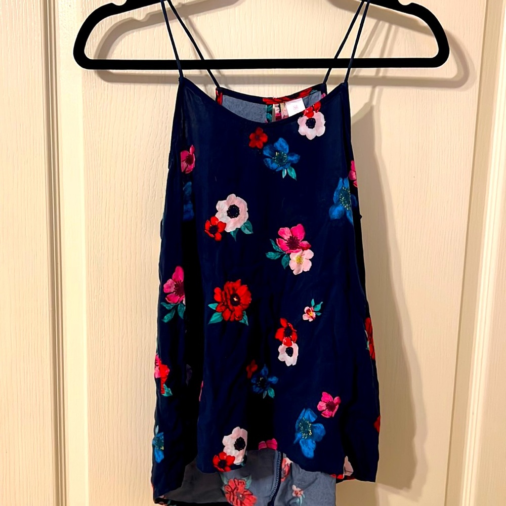 Blue floral blouse